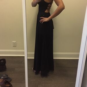 Lulu's Black Backless Maxi Dress